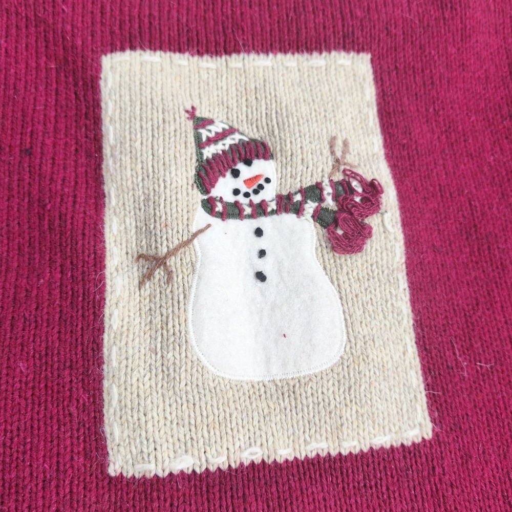 Croft & Barrow Snowman Patchwork Christmas Zip Ca… - image 7